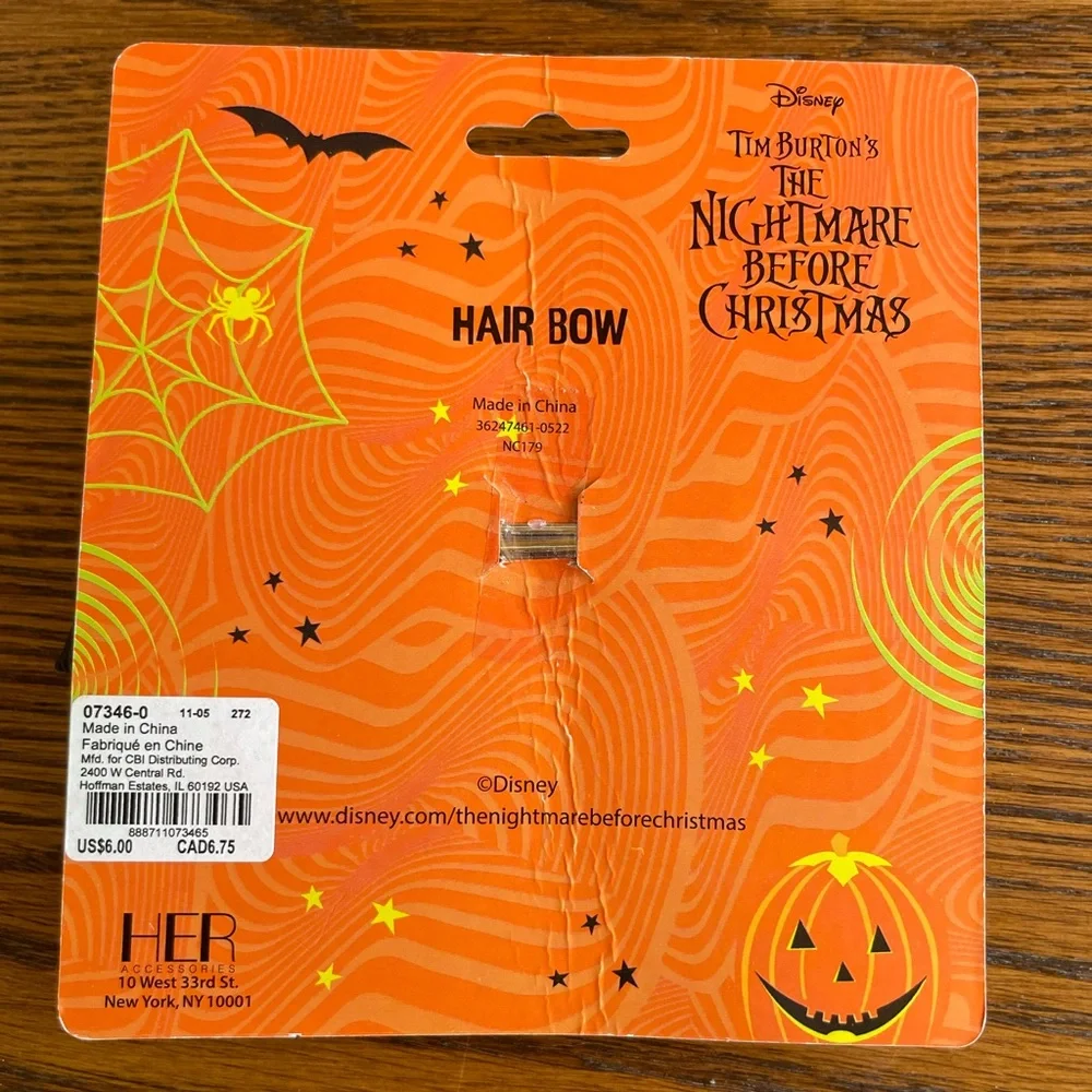 Disney Claire’s The Nightmare Before Christmas Jack Skellington Hair Bow
